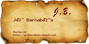 Jó Barnabás névjegykártya