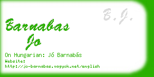 barnabas jo business card